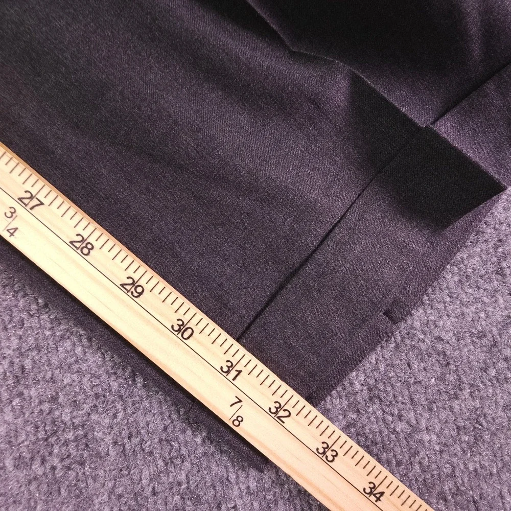 Ralph Lauren 44L 36x32 2pc Pant Suit Charcoal Pleated Cuffed Wool